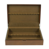 Sonny Custom Walnut Wooden Single Layer Silverware Chest Flatware Storage Box for Cutlery