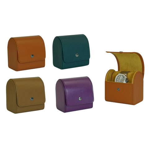 Sonny New Custom Portable Leather Single Watch Travel Case for Men