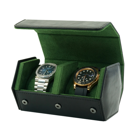 Sonny OEM ODM Custom Logo High Quality Travel Leather Hexagon Watch Roll Case Box