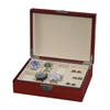 Sonny Custom Cherry Wooden Mens Watch and Jewelry Box for Watches Rings Cufflinks Storage