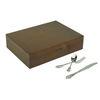 Sonny Custom Walnut Wooden Single Layer Silverware Chest Flatware Storage Box for Cutlery