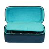 Sonny Custom Logo Luxury 2 Pairs Travel Blue Leather Sunglasses Case