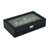Sonny 12 Slots Black Leather Watch Box Storage Holder Organizer for Men