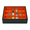 Sonny Custom 18 Slots Black Wooden Stackable Watch Display Tray Organizer