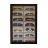 Sonny Custom Wholesale Black Wooden 14 Slots Sunglasses Storage Box holder Eyewear Organizer Box Case for Men