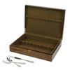 Sonny Custom Walnut Wooden Single Layer Silverware Chest Flatware Storage Box for Cutlery