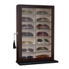 Sonny Custom Wholesale Black Wooden 14 Slots Sunglasses Storage Box holder Eyewear Organizer Box Case for Men