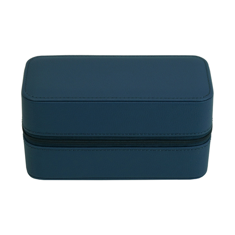 Sonny Custom Logo Luxury 2 Pairs Travel Blue Leather Sunglasses Case