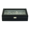 Sonny 12 Slots Black Leather Watch Box Storage Holder Organizer for Men