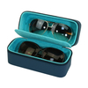 Sonny Custom Logo Luxury 2 Pairs Travel Blue Leather Sunglasses Case