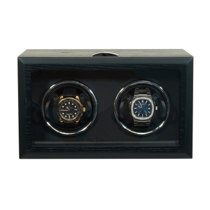 Sonny Custom New Auto Rotating Wooden Double Watch Winder Case for Automatic Watches