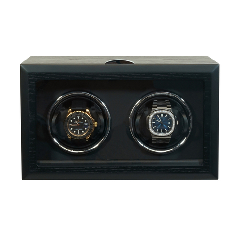 Sonny Custom New Auto Rotating Wooden Double Watch Winder Case for Automatic Watches