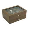 Sonny Custom Logo Luxury 8 Slots Wooden Watch Organizer Box with Drawer