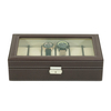 Sonny Custom Wholesale 12 Slots Brown PU Leather Watch Box for Men