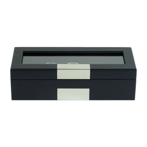 Sonny Custom 5 Slots Black Leather Watch Display Box for Men