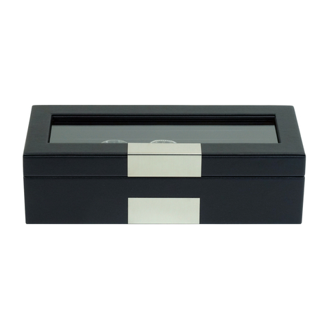 Sonny Custom 5 Slots Black Leather Watch Display Box for Men