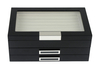 Large Size Black 108 Pairs of Wooden Cufflinks Box Jewelry Store Dedicated for Personal Collection