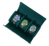 Sonny Luxury Custom Logo Green Leather Watch Roll Travel Watch Box Case