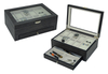 Sonny Luxury Ginko Wood Men's Jewelry Watch Box for 8 Watches + Cufflinks + Pen + Ring