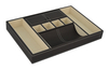 Sonny PU Leather Mens Valet Tray Accessory Organizer Box for Key Cufflinks Bracelet Watch Sunglasses