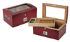 Sonny Spanish Cedar Humidor Cherry Wood Large Capacity Cigar Box with Digital Hygrometer