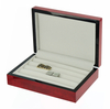 Elegant 16 Paris Cherry High Gloss Wooden Cufflinks Rings Jewelry Display Box Desktop Organizer for Man