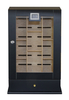 Sonny OEM ODM Custom Wood Black Vertical Wall-Mounted Cigar Humidor Cabinet Display Box with Drawer
