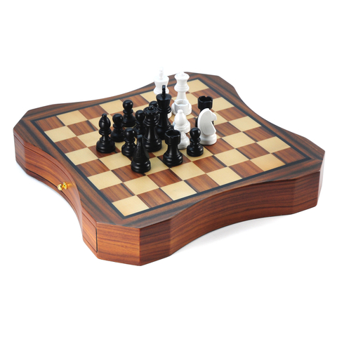 Sonny Custom Luxury Rosewood Wooden Chess Set Board Game with Drawer