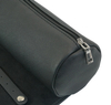 Sonny 3 Slots Travel Black Leather Watch Jewelry Roll Case
