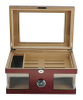 Glass Top Spanish Cedar Humidor with Two Acrylic Window Front