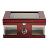 Glass Top Spanish Cedar Humidor with Two Acrylic Window Front