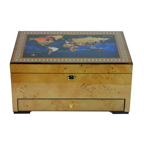 GuangDong Wooden Cigar Packaging Box High Glossy Luxury Humidor Available in Stock