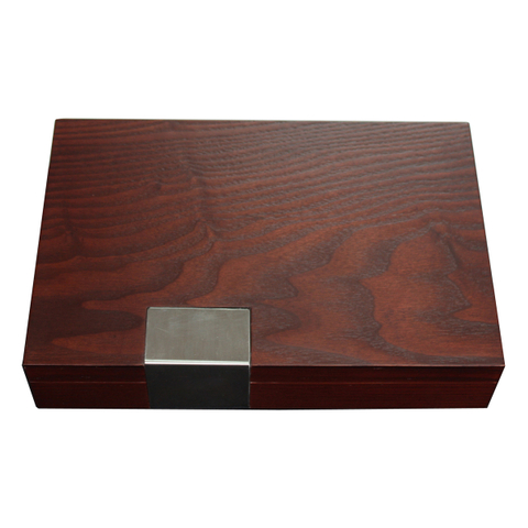 Sonny High End Dark Brown Wooden Perfume Box Packaging Case With Beige Lining