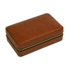 Sonny Custom Wholesale 4 CT Portable Travel Brown Leather Cigar Humidor Case