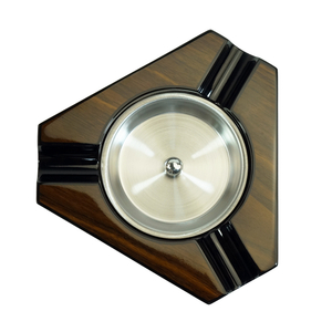 Sonny Custom Wholesale Luxury Gloss Triangle Walnut Wooden Cigar Ashtray