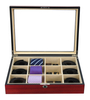 Sonny Man Tie Gift Box Wooden Tie Storage Box Luxury Wood Tie Organizer Packaging Box