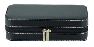 Sonny Personalized Luxury 2 slots zipper watch travel case PU leather storage case portable for daily use