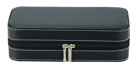 Sonny Personalized Luxury 2 slots zipper watch travel case PU leather storage case portable for daily use