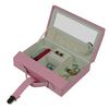 Sonny 2023 New Fashion Portable Handbag Shaped Design Fabric Covered Wooden Jewelry Box Lovely Pink for Girl Women