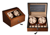 Sonny 4 + 6 Luxury Matt Walnut Wooden Rorating Watch Winder Box