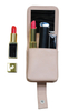 Sonny High End Lambskin Real Leather Lipstick Case Holder Mini Portable Travel Cosmetic Make Up Bag for 2 Lip Rouge