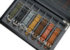 Sonny Custom Glass Top Luxury Ebony Wooden Watch Band Organizer Box for 7 Watch Strap Collection