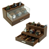 Sonny New Brown Leather Mens Watch Jewelry Display Organizer Box with Drawer