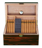 100 CT Luxury High Gloss Ebony Cedar Wood Custom Made Retail Cigar Cabinet Humidor