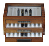 Sonny 24 Slot Luxury Walnut Wooden Fountain Pen Box with Transparent Display Window