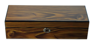 Sonny Hot Sale Custom Product Walnut Wood Cufflink Jewelry Display Storage Lockable Box with Interior Glass for Men