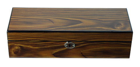 Sonny Hot Sale Custom Product Walnut Wood Cufflink Jewelry Display Storage Lockable Box with Interior Glass for Men