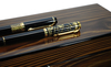 Sonny Premium Glossy Walnut Wooden Box for 6 Fountain Pen + Ink Set