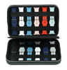 Sonny Black Lichee Pattern PU Leather Watch Band Box Watch Strap Holder for 12 Straps Storage