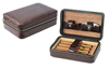 Portable Leather Cigar Holder Travel Humidor Case Hold 4 Cigars